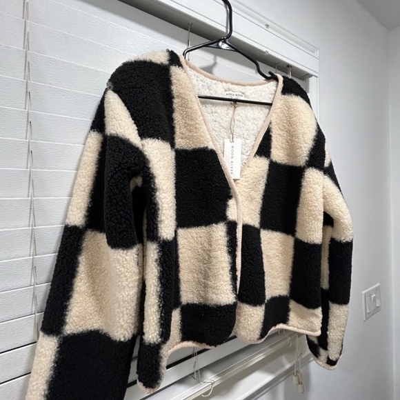 Moon River Shearling Grid Jacket - Picture 3 of 5